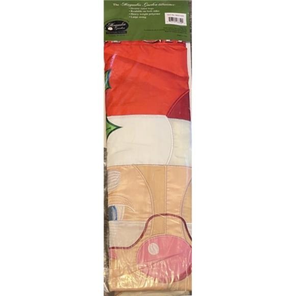 New Magnolia Garden Santa Merry Christmas Shaped Flag M001426 29" x 42" - Picture 8 of 10